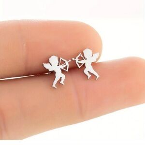 Valentines Cupid arrow Angel Earrings. Pick the version at checkout